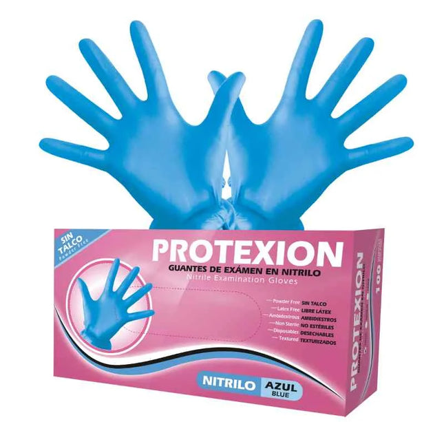 Guante Examen Nitrilo Protexion Talla S 100 Und