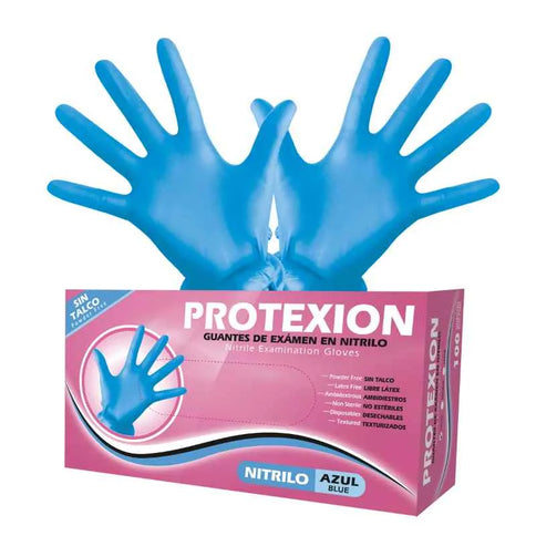Guante Examen Nitrilo Protexion Talla S 100 Und