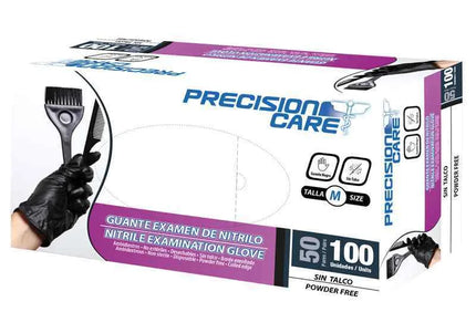 Guante Nitrilo Precision Negro M 100 Und