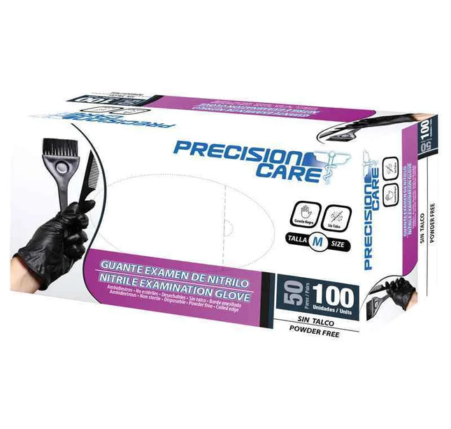 Guante Nitrilo Precision Negro M 100 Und