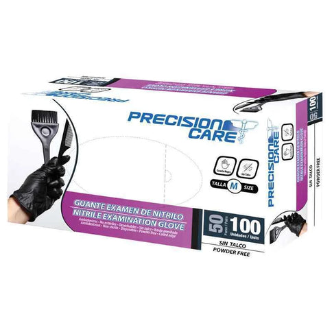 Guante Nitrilo Precision Negro M 100 Und