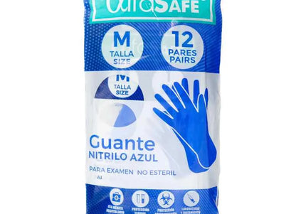 Guantes Nitrilo Alfasafe Azul Talla M 12