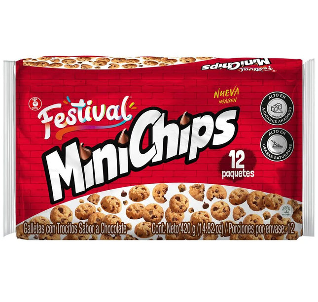 Galleta Festival Minichips Chocolate 12Pack 35G