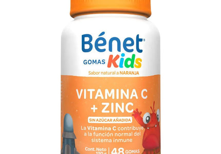 Gomas de Gelatina Benet Kids Vitam Zinc 120