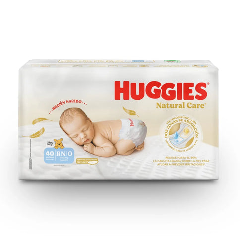 Pañales Huggies Natural Care Etapa 0 Recien Nacido 40 Und