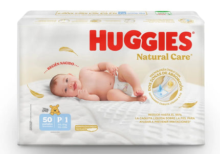 Pañales Huggies Natural Care Etapa 1 50 Und