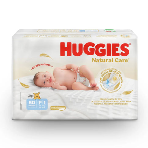 Pañales Huggies Natural Care Etapa 1 50 Und