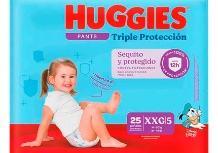 Pañales Huggies Triple Protección Pants Etapa 5Xxg 25U
