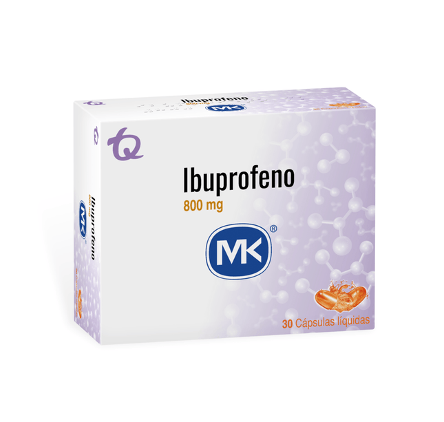 Ibuprofeno 800 Mg 30 Tabletas Mk