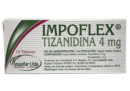 Impoflex (Tizanidina) 4 Mg 10 Tbs