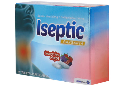 Iseptic Frutos Rojos Caja 12 Tabletas Coa