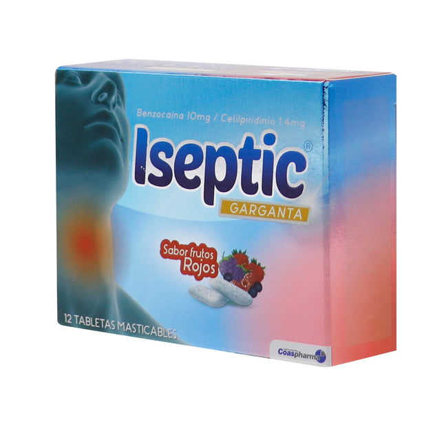 Iseptic Frutos Rojos Caja 12 Tabletas Coa