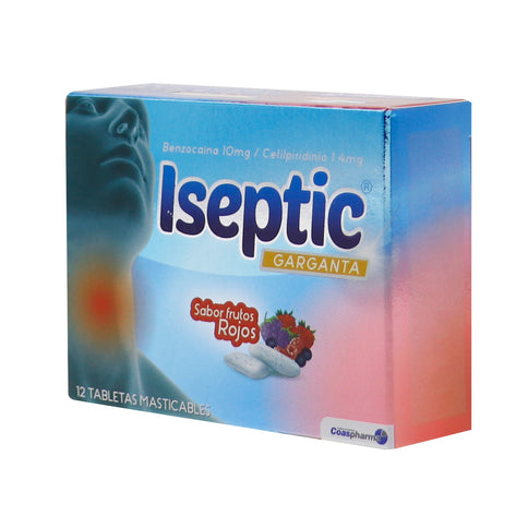 Iseptic Frutos Rojos Caja 12 Tabletas Coa