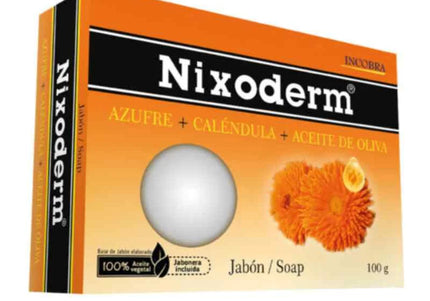 Jabón Nixoderm Azufre Calendula y  Aceite de Oliva Barra 100 Gr