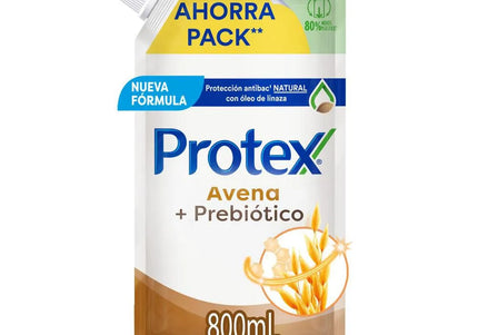 Jabón Protex Avena Liquido Antibacterial 800 Ml