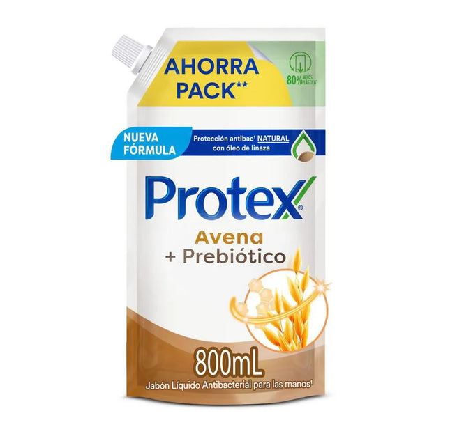 Jabón Protex Avena Liquido Antibacterial 800 Ml