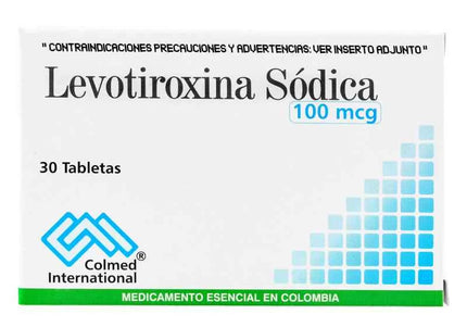 Levotiroxina 100 Mcg 30 Tabletas