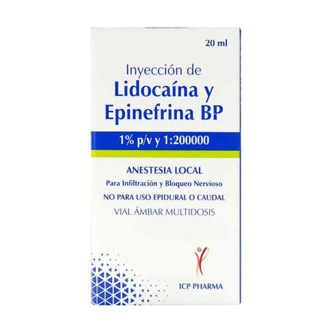 Lidocaina 1% Epinefrina 1200Ui 20Ml