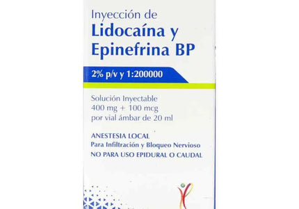 Lidocaina 2% Epinefrina 1200Ui 20Ml