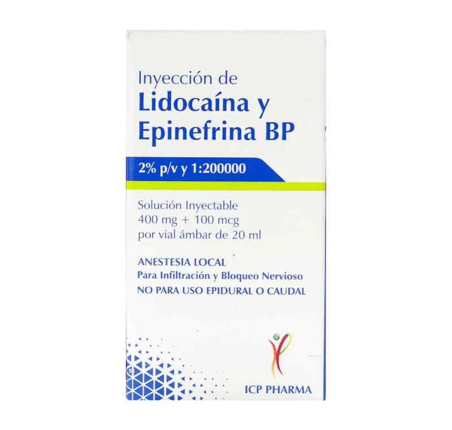 Lidocaina 2% Epinefrina 1200Ui 20Ml