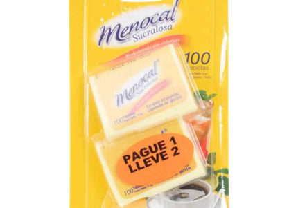 Menocal Sucralosa 100 Tbs Pague 1 Lleve 2