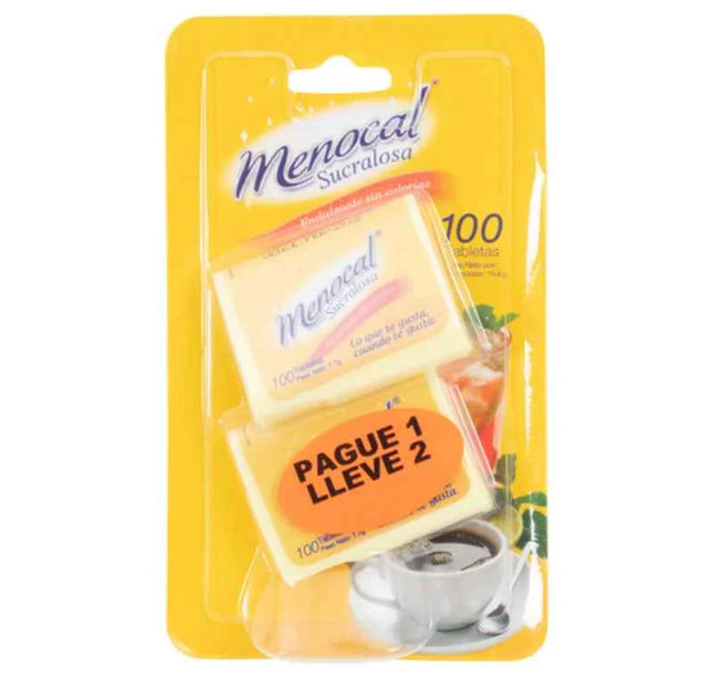 Menocal Sucralosa 100 Tbs Pague 1 Lleve 2