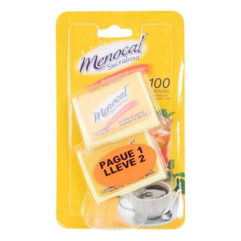 Menocal Sucralosa 100 Tbs Pague 1 Lleve 2