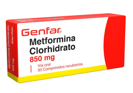 Metformina 850 Mg 30 Tabletas Gf