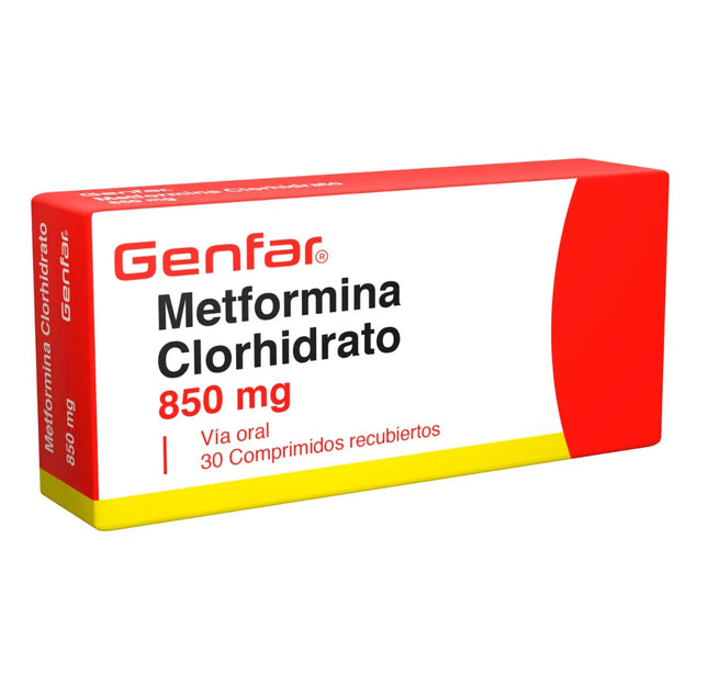 Metformina 850 Mg 30 Tabletas Gf