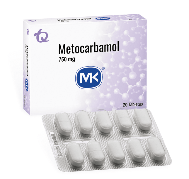 Metocarbamol 750 Mg 20 Tabletas Mk