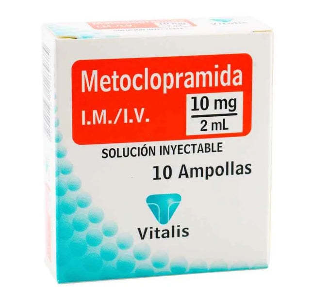 Metoclopramida 10 Mg/2 Ml 10 Ampollas Vt