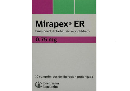 Mirapex Er 0.75 Mg 10 Tabletas