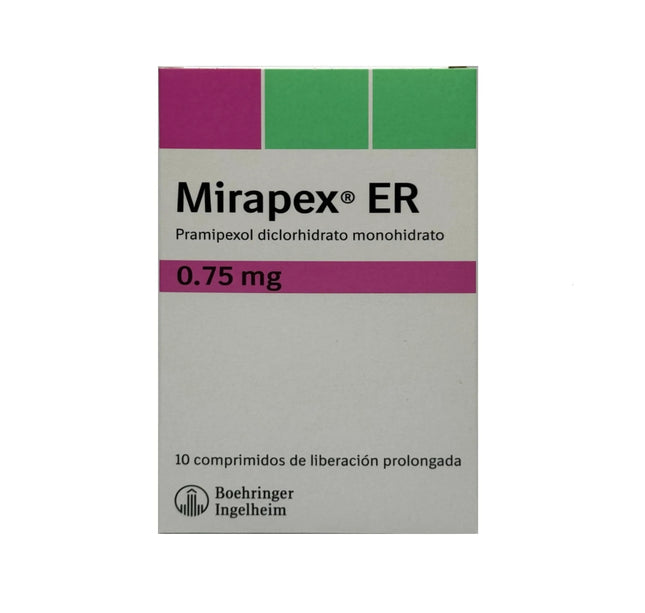 Mirapex Er 0.75 Mg 10 Tabletas