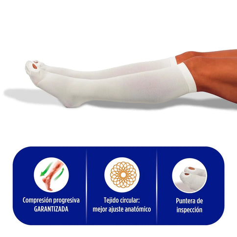 Anti embólicas Rodilla Novarix 18-22 Mmhg Blanco