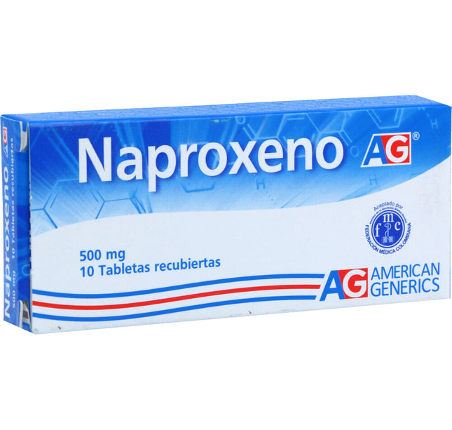 Naproxeno 500 Mg 10 Tabletas Ag