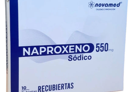 Naproxeno Sodico 550 Mg 10  Tabletas Recubiertas
