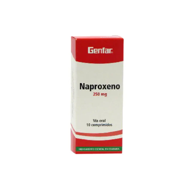 Naproxeno 250 Mg 10 Capsulas Gf