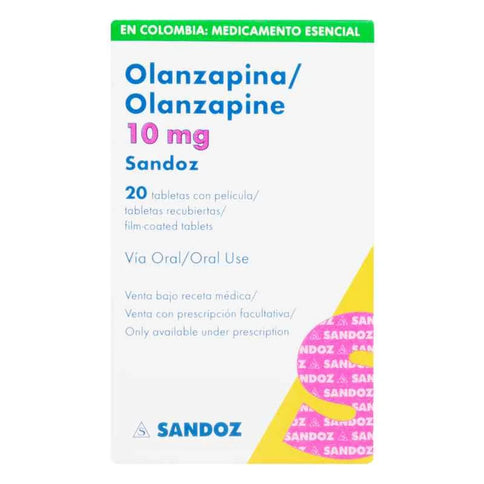 Olanzapina 10 Mg 20 Tabletas Sandoz