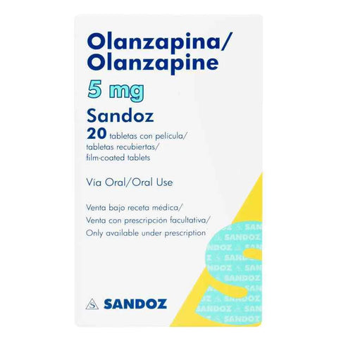 Olanzapina 5 Mg 20 Tabletas Sandos