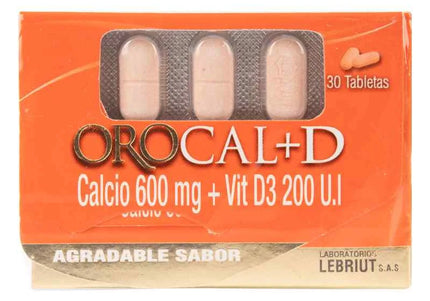 Orocal D 30 Tabletas Masticables
