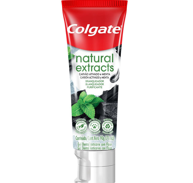 Crema Dental Colgate Gel Natural Extracts Purificante Carbón 90Gr