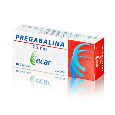 Pregabalina 75 Mg 30 Capsulas Ecar