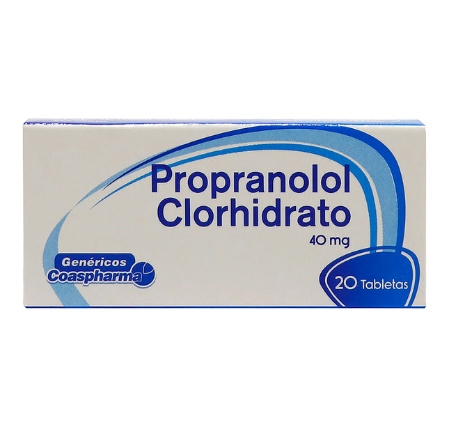 Propanolol 40 Mg 20 Tabletas Coa