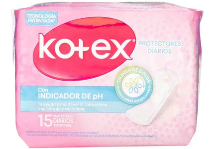 Protector Kotex Diario Indicador de Ph Bolsa 15Und