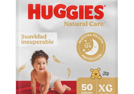 Pañales Huggies Natural Care Unisex Xg Etapa 4 50 Und