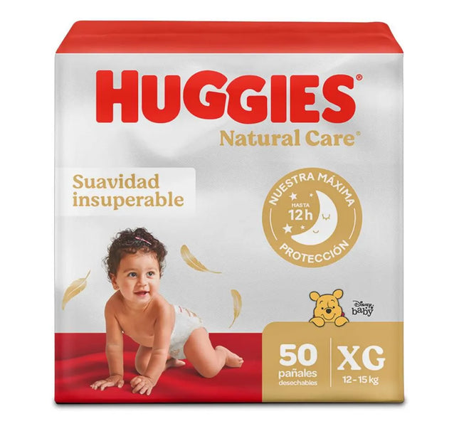 Pañales Huggies Natural Care Unisex Xg Etapa 4 50 Und