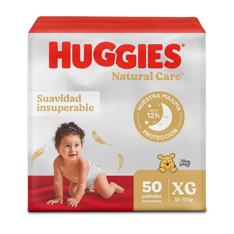 Pañales Huggies Natural Care Unisex Xg Etapa 4 50 Und