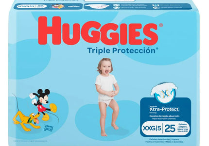 Pañales Huggies Triple Proteccion Etapa Xxg 25 Und