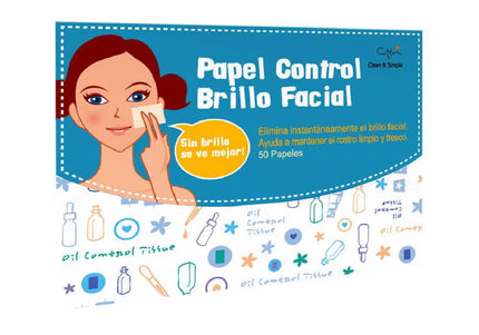 Papel Control Brillo Facial Cettua X 50 Papeles
