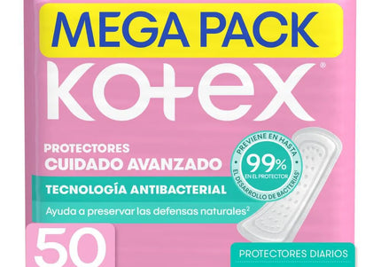 Protector Kotex Antibacterial 50 Und Mega Pack